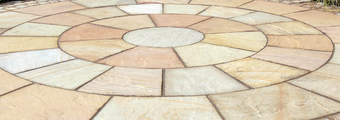 Decorative patio paving from Alltrades in Narberth